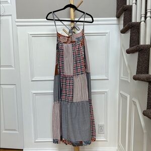 Easel Multicolor Patchwork Maxi Dress